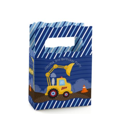 Construction Truck - Personalized Birthday Party Mini Favor Boxes 