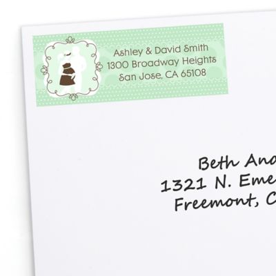 Silhouette Couples Baby Shower - It's A Baby - Personalized Baby Shower Return Address Labels - 30 ct