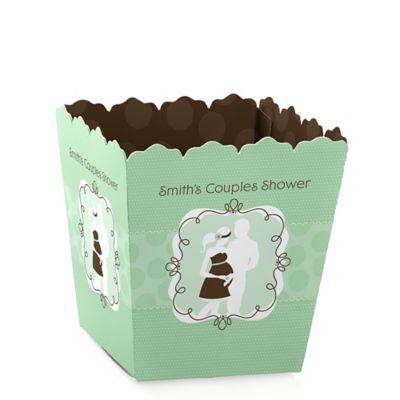 Silhouette Couples Baby Shower - It's A Baby - Personalized Baby Shower Candy Boxes