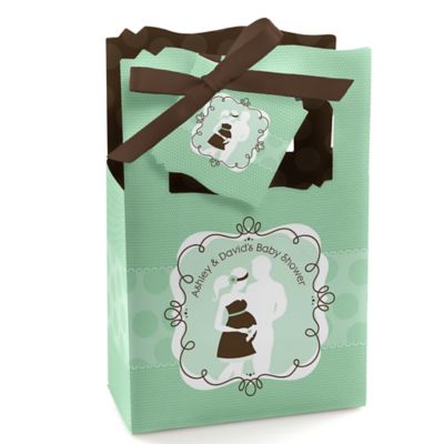 Silhouette Couples Baby Shower - It's A Baby - Personalized Baby Shower Favor Boxes