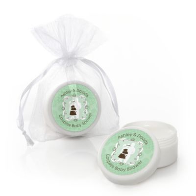 Silhouette Couples Baby Shower - It's A Baby - Personalized Baby Shower Lip Balm Favors