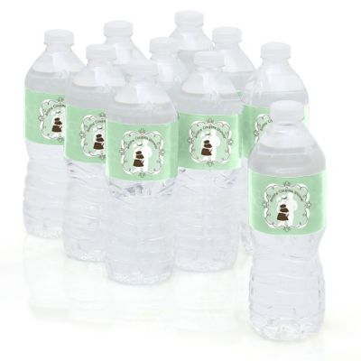 Silhouette Couples Baby Shower - It's A Baby - Personalized Baby Shower Water Bottle Label Favors