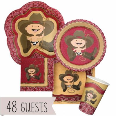 Little Cowboy - Baby Shower 48 Big Dot Bundle