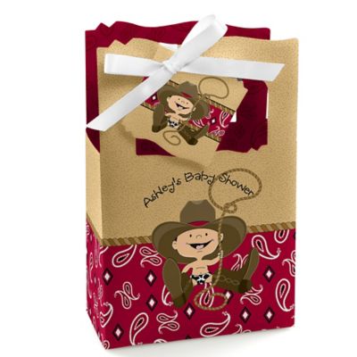 Little Cowboy - Personalized Baby Shower Favor Boxes 