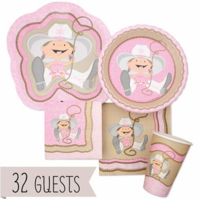 Little Cowgirl - Baby Shower 32 Big Dot Bundle