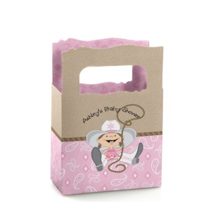 Little Cowgirl - Personalized Baby Shower Mini Favor Boxes