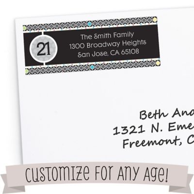 Custom Birthday - Personalized Birthday Party Return Address Labels - 30 ct