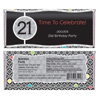 Custom Birthday - Personalized Birthday Party Candy Bar Wrapper Favors