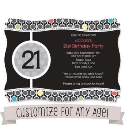 Custom Birthday - Personalized Birthday Party Invitations
