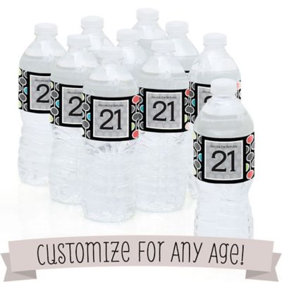 Custom Birthday - Personalized Birthday Party Water Bottle Label Favors