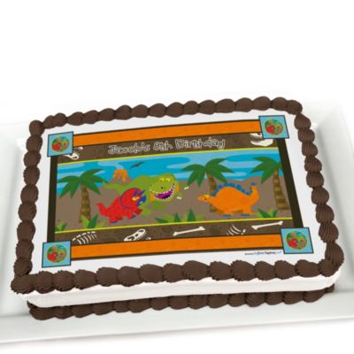 Dinosaur Birthday - Personalized Birthday Party Cake Toppers