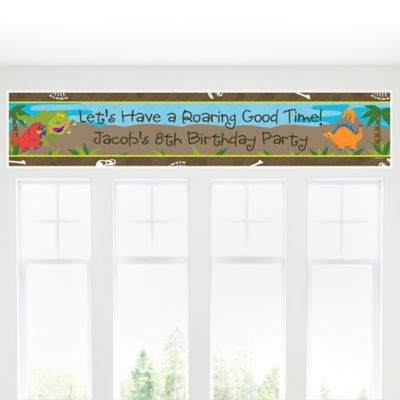 Dinosaur Birthday - Personalized Birthday Party Banners 