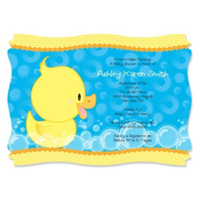Ducky Duck - Personalized Baby Shower Invitations