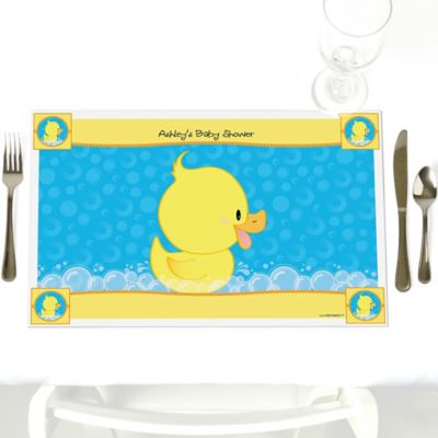 Ducky Duck - Personalized Baby Shower Placemats