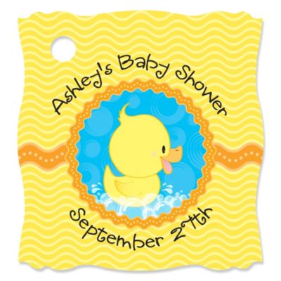 Ducky Duck - Personalized Baby Shower Tags - 20 ct