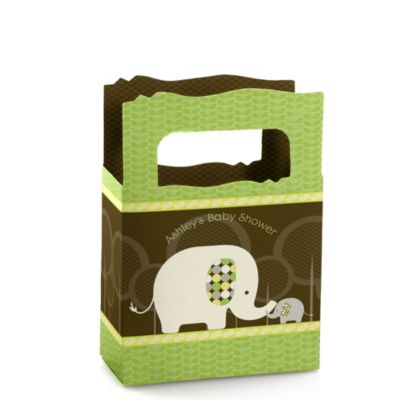 Baby Elephant - Personalized Baby Shower Mini Favor Boxes