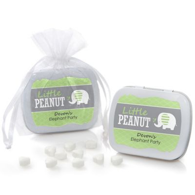 Baby Elephant - Personalized Baby Shower Mint Tin Favors 