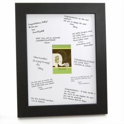 Baby Elephant - Personalized Baby Shower Signature Mat Gift 