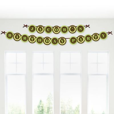 Elephant - Personalized Birthday Party Garland Letter Banner 