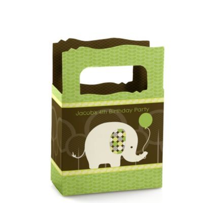 Elephant - Personalized Birthday Party Mini Favor Boxes 