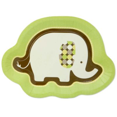 Elephant  - Birthday Party Dinner Plates - 8 ct