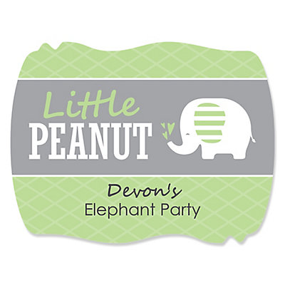 Elephant Birthday Party on Elephant Birthday Party Squiggle Sticker  Thumb