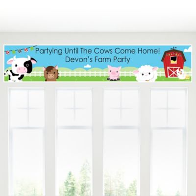 Farm Animals - Personalized Baby Shower Banners