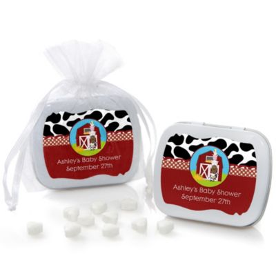 Farm Animals - Personalized Baby Shower Mint Tin Favors 