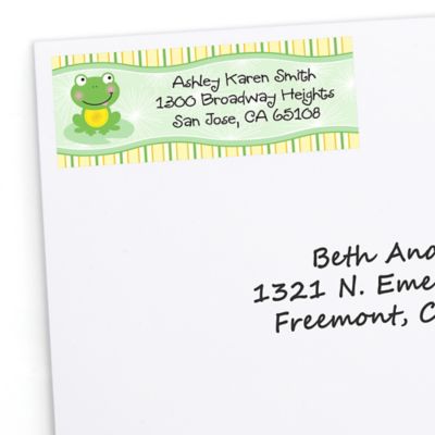 Froggy Frog - Personalized Baby Shower Return Address Labels - 30 ct