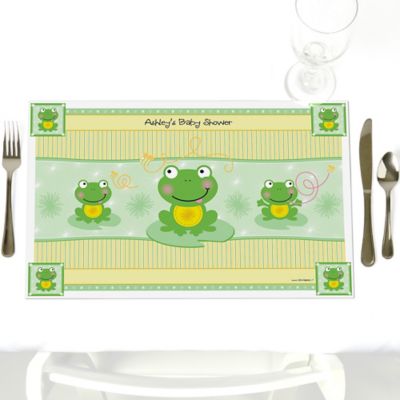 Froggy Frog - Personalized Baby Shower Placemats