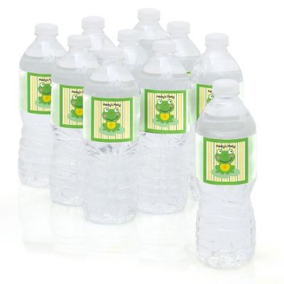 Froggy Frog - Personalized Baby Shower Water Bottle Label Favors
