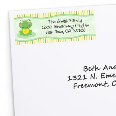 Froggy Frog - Personalized Birthday Party Return Address Labels - 30 ct