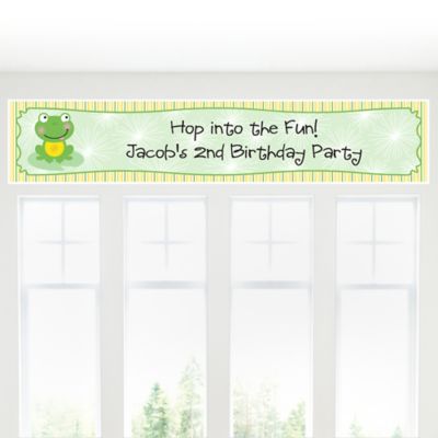 Froggy Frog - Personalized Birthday Party Banners