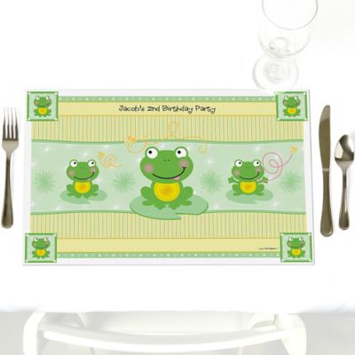 Froggy Frog - Personalized Birthday Party Placemats