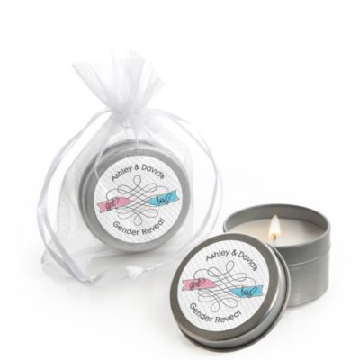 Gender Reveal - Personalized Party Candle Tin Favors