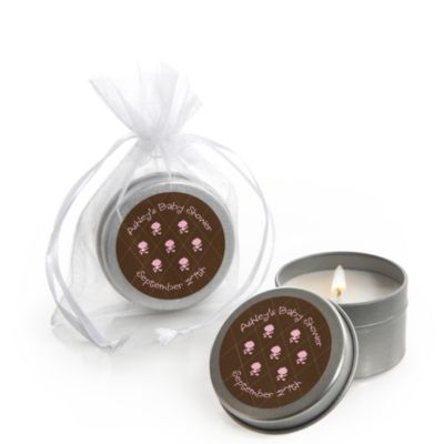 Modern Baby Girl - Personalized Baby Shower Candle Tin Favors