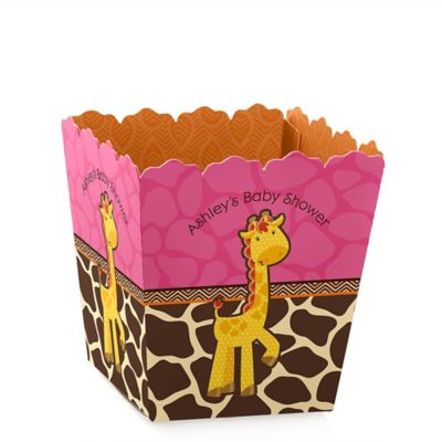 Giraffe Girl - Personalized Baby Shower Candy Boxes