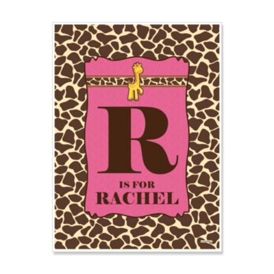 Giraffe Girl - Personalized Baby Shower Poster Gift