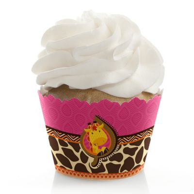 Giraffe Girl - Birthday Party Cupcake Wrappers