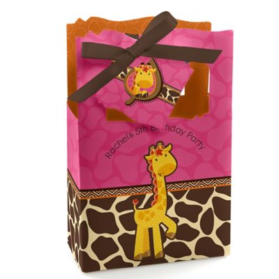 Giraffe Girl - Personalized Birthday Party Favor Boxes