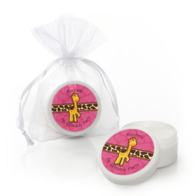 Giraffe Girl - Personalized Birthday Party Lip Balm Favors
