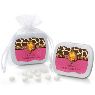Giraffe Girl - Personalized Birthday Party Mint Tin Favors