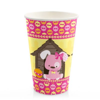 Girl Puppy Dog - Birthday Party Hot/Cold Cups - 8 ct