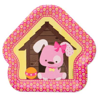 Girl Puppy Dog - Birthday Party Dinner Plates - 8 ct