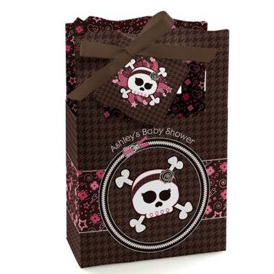 Skullicious&trade; - Baby Girl Skull - Personalized Baby Shower Favor Boxes