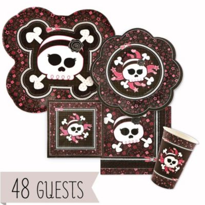 Skullicious&trade; - Girl Skull - Birthday Party 48 Big Dot Bundle