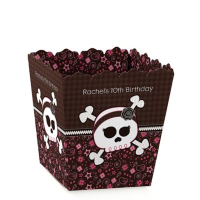 Skullicious&trade; - Girl Skull - Personalized Birthday Party Candy Boxes