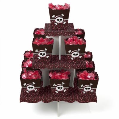 Skullicious&trade; - Girl Skull - Birthday Party Candy Stand and 13 Candy Boxes