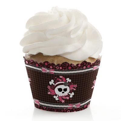 Skullicious&trade; - Girl Skull - Birthday Party Cupcake Wrappers