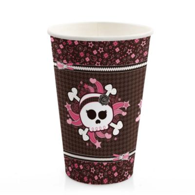 Skullicious&trade; - Girl Skull - Birthday Party Hot/Cold Cups - 8 ct